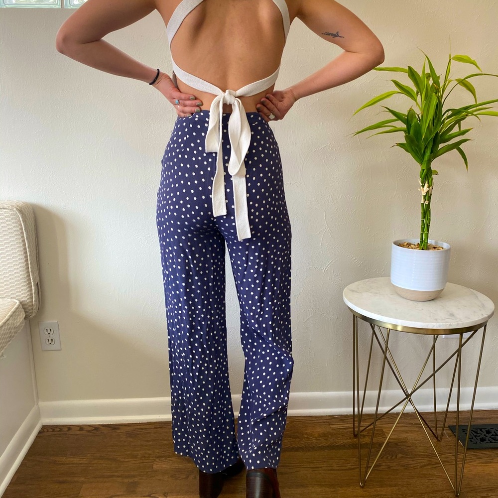 Funky patterned blue pants